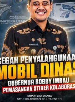 Disiplin Penggunaan Fasilitas Negara, Mobil Dinas di Provinsi Sumatera Utara Akan Dipasang  Stiker Bertuliskan “Kolaborasi”