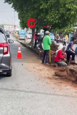 DPUPR Kabupaten Bogor Perbaiki Pembatas Jalan Setu Cibinong–Pasar Cibinong, Tingkatkan Keselamatan Pengguna Jalan