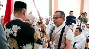 Wakil Bupati Tapteng Berangkatkan Calon Jemaah Haji Kloter 14 Embarkasi Medan