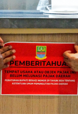 Sekda Kabupaten Bekasi, Endin Samsudin, Pimpin Apel Pelaksanaan Pengawasan dan Penertiban Pajak Reklame