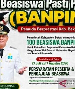 Pemkab Bekasi Membuka Pendaftaran 100 Paket Beasiswa bagi Pemuda Berprestasi