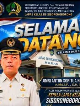 Jimri Anton S. Nababan A.Md.IP., S.H., M.H.Kini Jabat Kepala Lapas Klas II B  Siborongborong, Berbekal Pengalaman di Pemasyarakatan