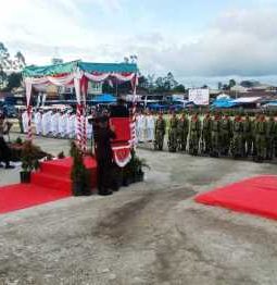 Untuk Pertama Kalinya, HUT ke-81 RI di Humbahas Libatkan Prajurit Yonif TP 955/Humbahas