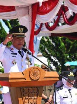 Upacara HUT ke-81 RI di  Humbahas, Soroti Capaian dan Pembangunan Daerah