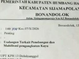 Camat Sijamapolang Undang Sejumlah Pihak Bahas Penebangan dan Mobilisasi Angkutan Kayu